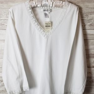 Brand New! Coldwater Creek Lace V-Neck